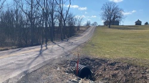 Existing drainage at Baker Road and Hill Churches Road will be improved