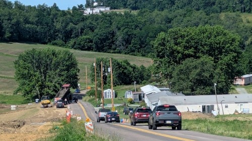 Construction activity on Bell Memorial Church Road